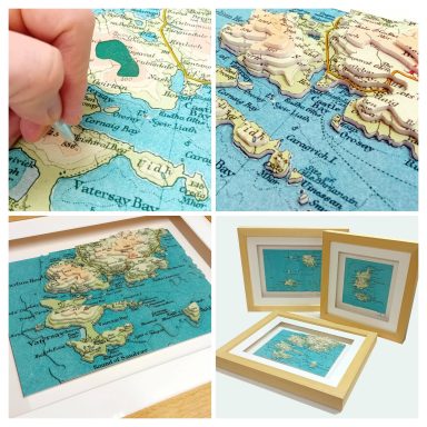3D Map Topographic Model Hebrides