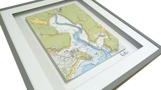 3D Imray Nautical Chart of River Fal