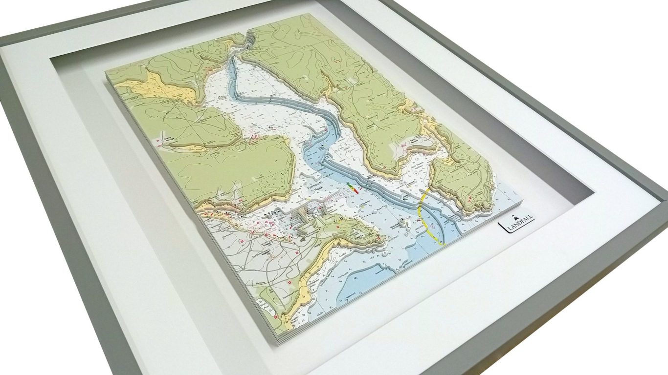3D Imray Nautical Chart Art Falmout