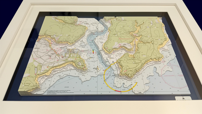 3D Imray Nautical Chart Falmouth A3