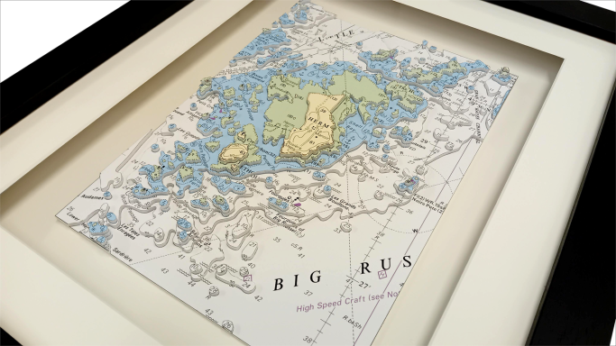 3D Nautical Chart Herm A4