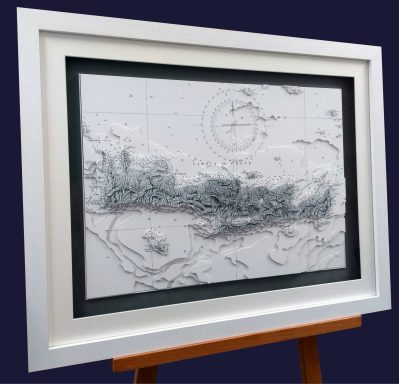 Vintage 3D Nautical Chart Crete