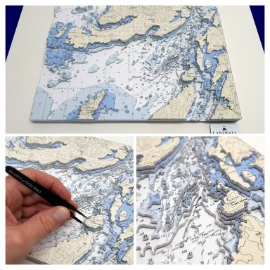 3D Admiralty Nautical Chart Carin to Mull