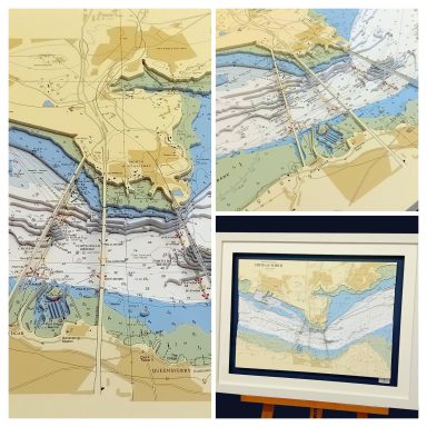 3D Admiralty Nautical Chart Forth Bridge