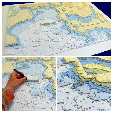 3D Admiralty Nautical Chart of Plymouth Sound & Cattewater