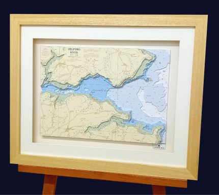 3D Admiralty Nautical Chart of River Helford