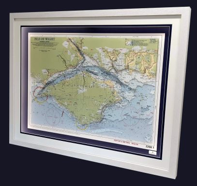 Laser Cut 3D Nautical Chart Isle of Wigh (Imray)