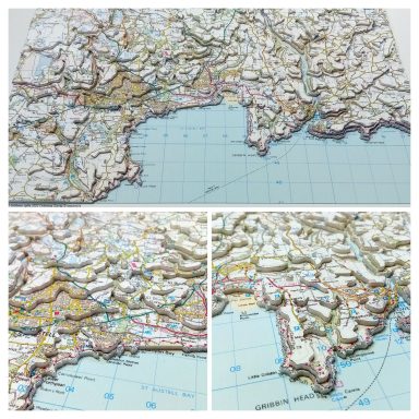 3D OS Map Topographic Model St Austell