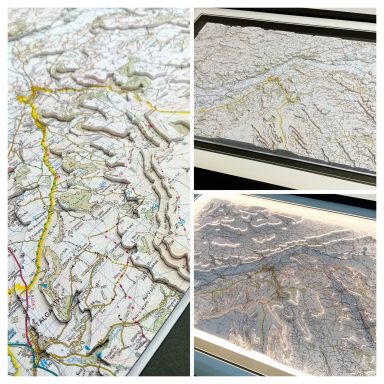 3D OS Map Topographic Model Hay-on-Wye