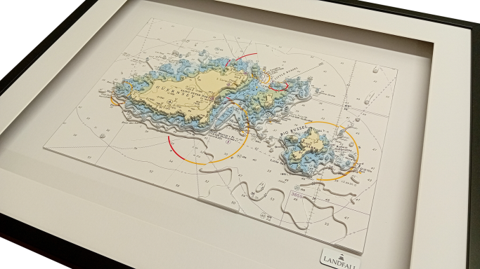 3D Admiralty Nautical Chart of Guernsey 3D Admiralty Nautical Chart of Guernsey