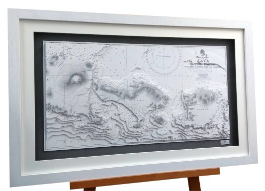 Vintage 3D Nautical Chart Bali