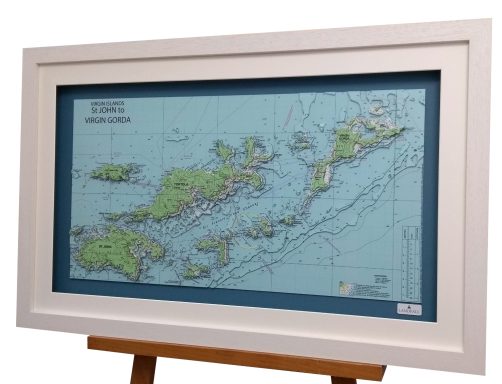 Laser Cut 3D Nautical Chart BVI