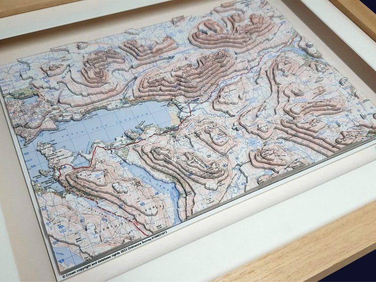 3D OS Map Topographic Model Loch Torridon