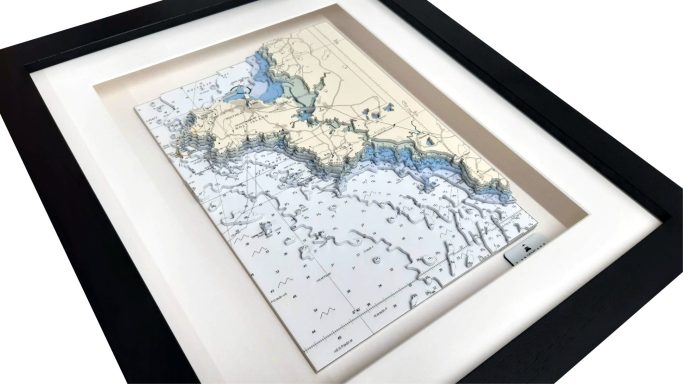 3D Admiralty Nautical Chart Holy Island