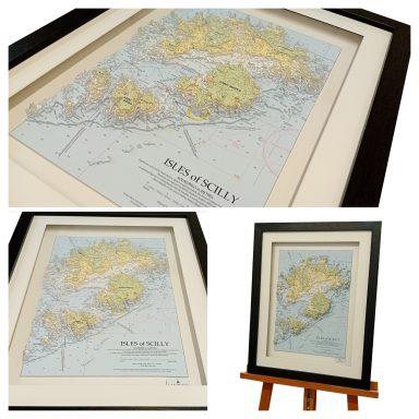 3D Nautical Chart Isles of Scilly A3 size 3D Nautical Chart Isles of Scilly A3 size
