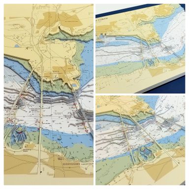 3D Admiralty Nautical Chart Forth Bridge