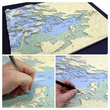 3D Admiralty Nautical Chart Clew Bay