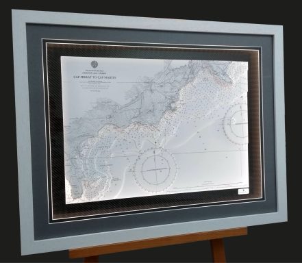 Vintage 3D Nautical Chart Monaco