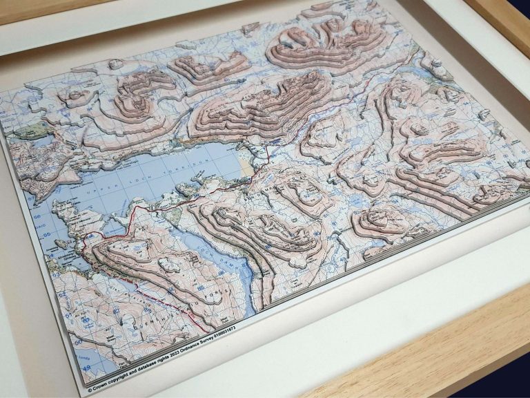 3D OS Map Topographic Model Loch Torridon