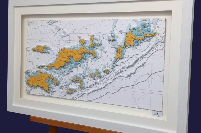 3D Nautical Chart & Map Coffee Tables