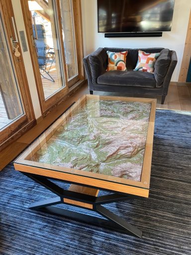 Oak 3D Map Table Morzine