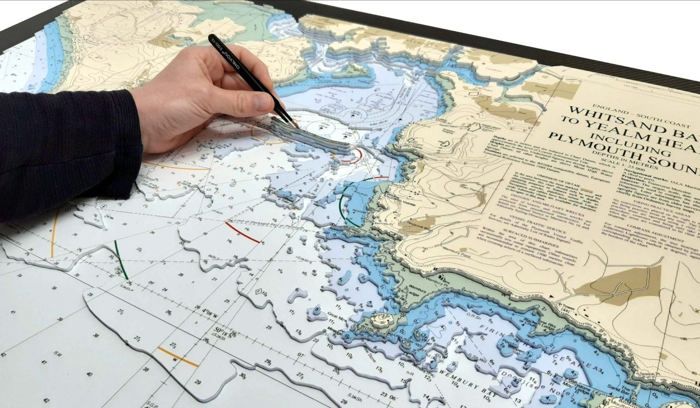 3D Nautical Chart Plymouth Sound Admiralty 