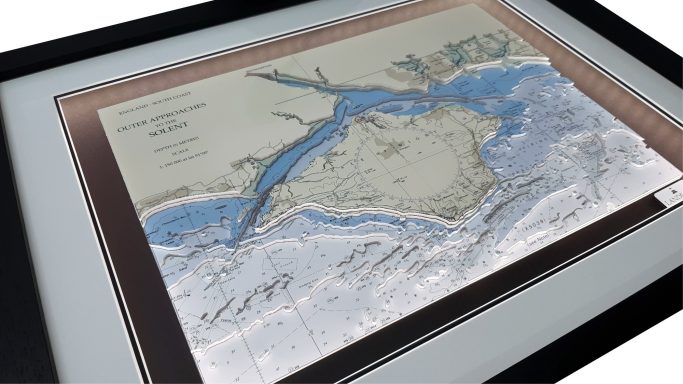 3D Admiralty Nautical Chart Isle of Wight A3
