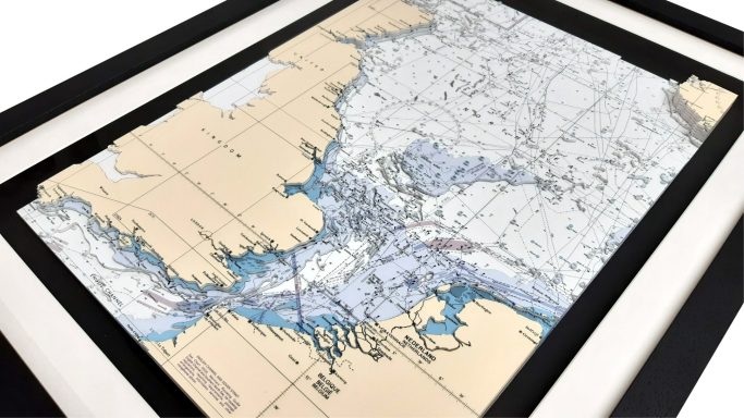 3D Admiralty Nautical Chart North Sea