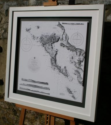 Vintage 3D Nautical Chart Corfu