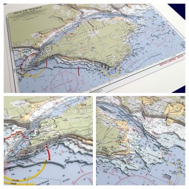 3D Imray Nautical Chart Isle of Wight