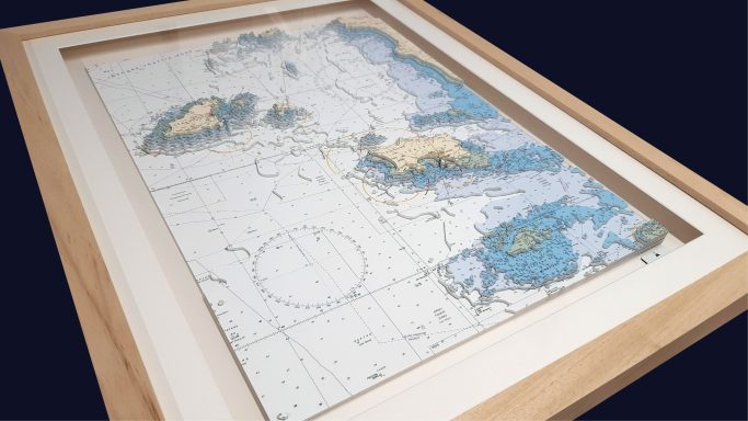 3D Admiralty Nautical Chart of the Channel Islands