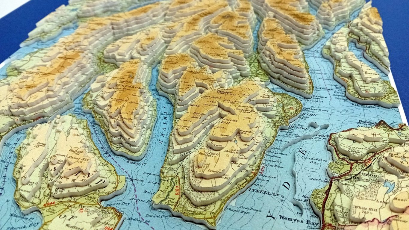 3D Vintage Map