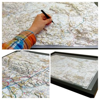 3D OS Map Topographic Model Somerset