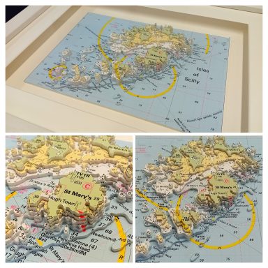 3D Nautical Chart Isles of Scilly A4 size 3D Nautical Chart Isles of Scilly A4 size