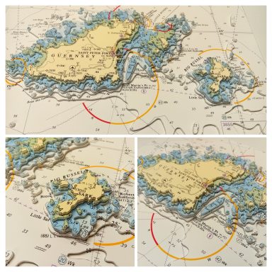 3D Admiralty Nautical Chart of Guernsey 3D Admiralty Nautical Chart of Guernsey