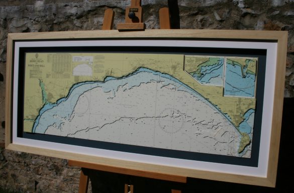 3D Admiralty Nautical Chart of Lyme Bay