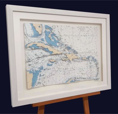 3D Admiralty Nautical Chart West Indies