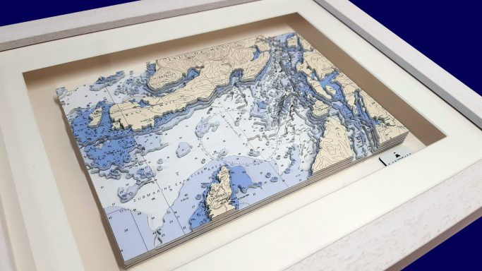 3D Admiralty Nautical Chart Carin to Mull