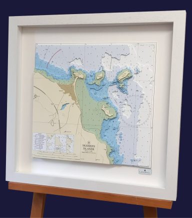 3D Admiralty Nautical Chart Skerries Ireland