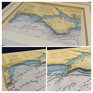 3D Admiralty Nautical Chart Bournemouth to Isle of Wight